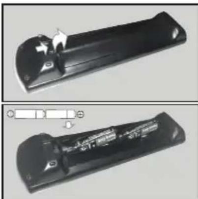 PANASONIC TX55JXW604 - Inserting the Batteries into the Remote - 1