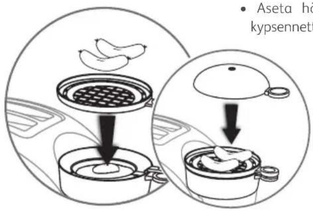 TEFAL Toast'N Egg TT5501 - vaihe: munat ja esikypennetyt ruoat - 7