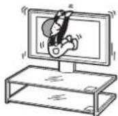 SONY SUFL61 - Do not lean on or hang from the TV when it is attached to the TV Stand. - 1
