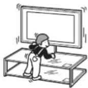 SONY SUFL61 - Laat kinderen nicht op de tv-standaard klimmen ofussen de planken kruipen. - 1
