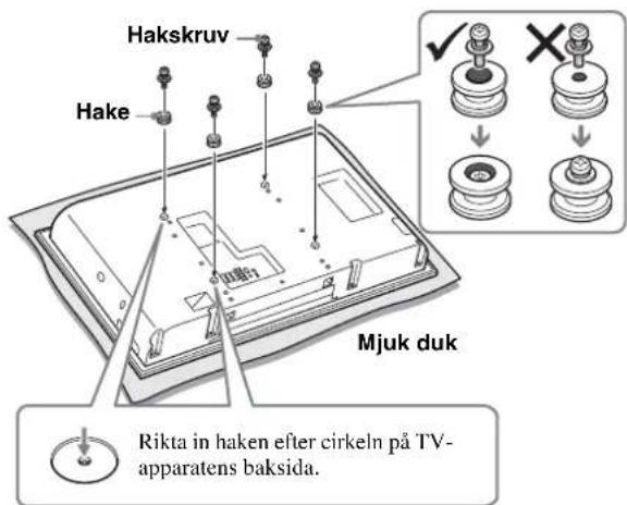 SONY SUFL61 - Anslut de fyra hakarna på TV-apparatens baksida. - 1