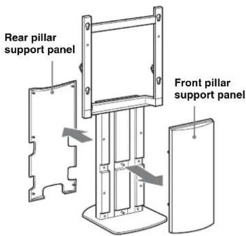 SONY SUFL61 - Detach the front and rear pillar support panels from the center pillar. - 1