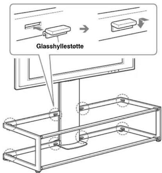SONY SUFL61 - Fest de Åtte glasshyllestøttene til rammen. - 1