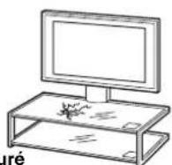 SONY SUFL61 - N'utilisez pas de support TV fissure. - 1