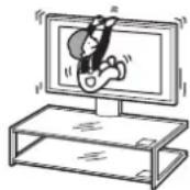 SONY SUFL61 - He onnpaTecb Ha TeJeBn3Op n He BnCHITE Ha HEM, eCJN OH yCTaHOBJeH Ha NOdCTaBKe. - 1