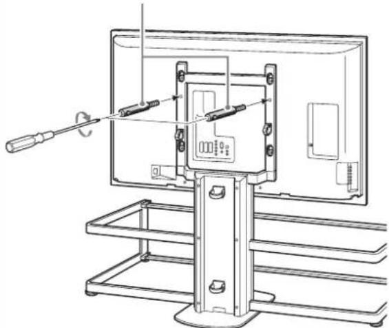 SONY SUFL61 - Fixe o televisor ao Suporte de Televisor com osinouscessórios de fixação. - 1