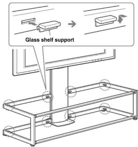 SONY SUFL61 - Attach the eight glass shelf supports to the frame. - 1