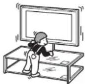 SONY SUFL61 - Lassen Sie Kinder nicht auf den Fernsehsteller steigen oder auf die Glasböden klettern. - 1