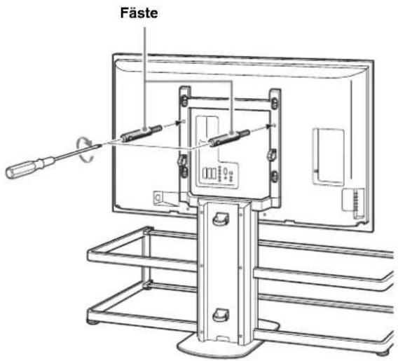 SONY SUFL61 - Fest TV-apparatet til TV-stativet med de to medfolgende sikkerhetsfestene. - 1