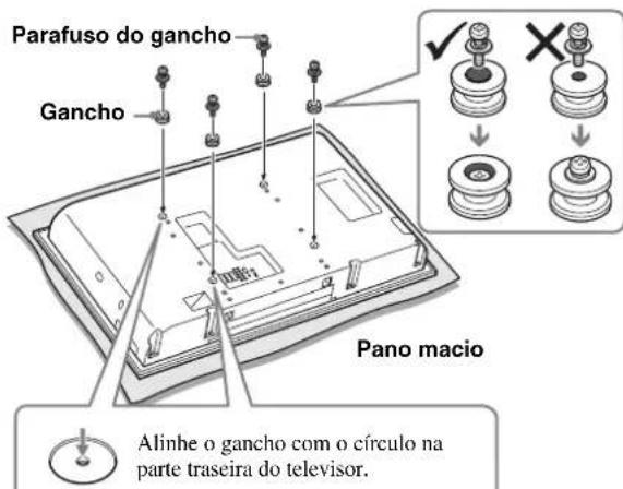 SONY SUFL61 - Prenda os quatro ganchos na parte traseira do televator. - 1