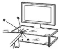 SONY SUFL61 - Utsatt inte glaset for kraftiga stotar. - 2