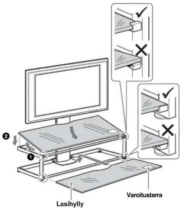 SONY SUFL61 - Asenna ensin alempi lasihylly ja sen jälkeen ylempi. - 1