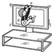 SONY SUFL61 - Ne vous appuyez pas sur le téléviseur et ne vous y suspendez pas lorsqu'il est installé sur le support TV. - 1