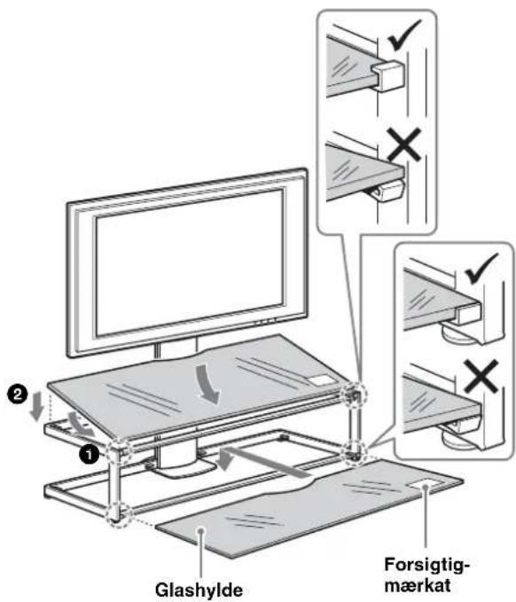 SONY SUFL61 - Den nederste glashylde skal lægges på for den overste. - 1