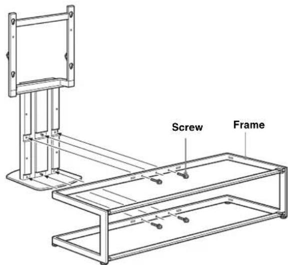 SONY SUFL61 - Attach the center pillar to the frame. - 1