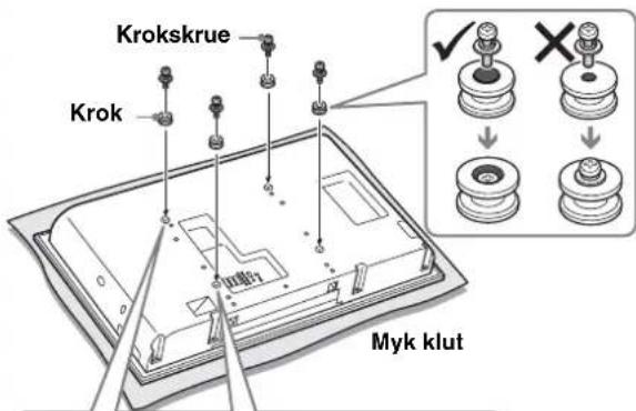 SONY SUFL61 - Fest de fire krokene på baksiden av TV-apparatet. - 1