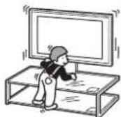 SONY SUFL61 - Do not allow children to climb on the TV Stand or crawl between the shelves. - 1