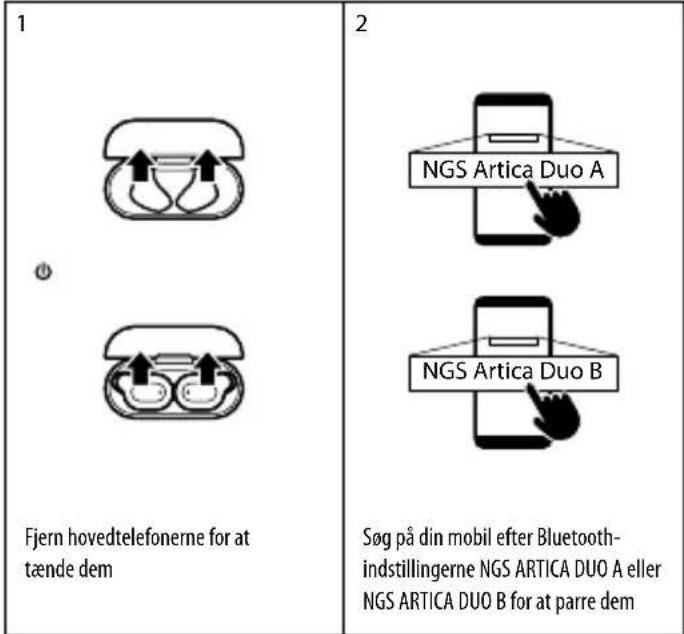 NGS Artica DUO - PARRING AF ØRETELEFONER MED BLUETOOTH-ENHEDER - 1