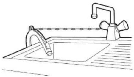 LG F4V3VYPKPE - Installing the Drain Hose with the Elbow Bracket - 1