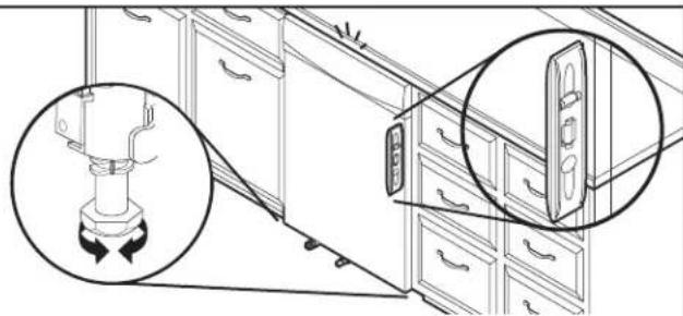 KENMORE Elite 2214862 - Compruebe la verticalidad y ajuste las patas si es necesario - 1