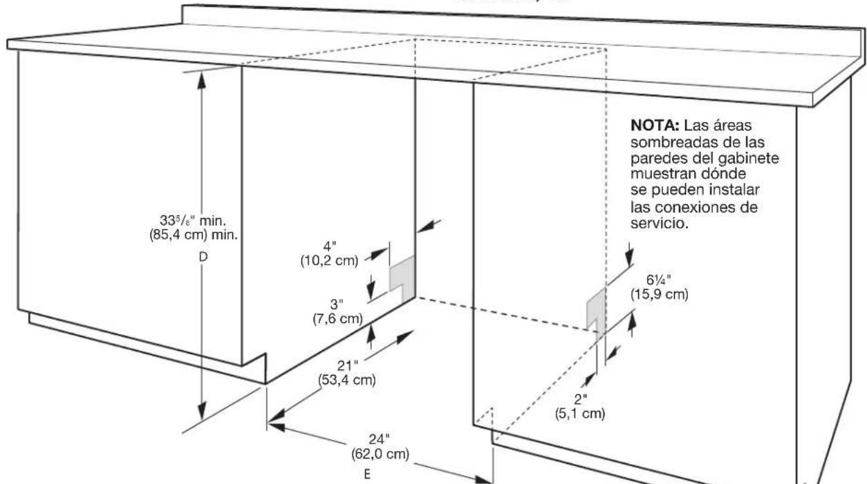 KENMORE Elite 2214862 - DIMENSIONES DEL PRODUCTO Y DE LA ABERTURA DEL GABINETE: - 3