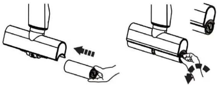 Emerio FC123454 - How to detach and install the rollers: - 2