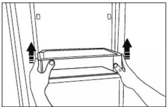 BlueStar FBFD361PC9010 - Cómo retirar los estantes de la puerta - 1