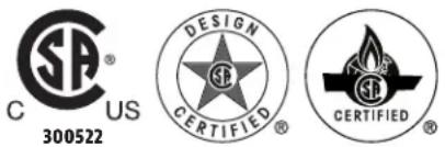 C SA US 300522 DESIGN CERTIFIED® CERTIFIED®