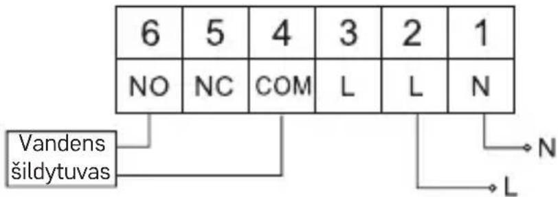 Emos P56201 - Vandens šildytuvo prijungimo diagrama - 1