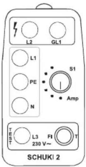 Testboy Testavit Schuki 2K - The lamps and their meanings - 1