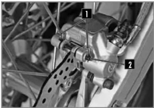 Sherco 250 SE (2023) - REMOVING THE FRONT AND REAR BRAKE PADS - 1