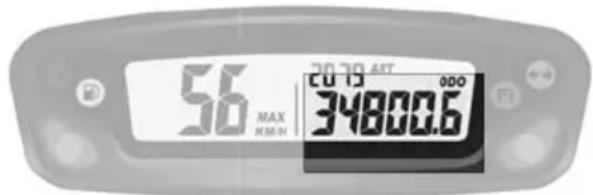 Sherco 250 SE (2023) - Fonction DST2 journalier kilométrique (écran 2) : - 2