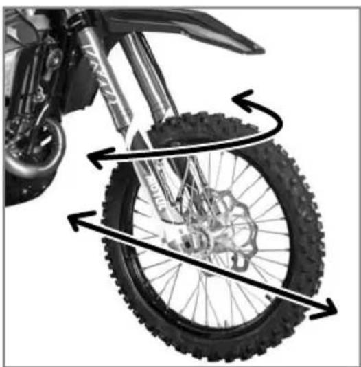 Sherco 250 SE (2023) - CONTROL DEL JUEGO DE LOS COJINETES DE DIRECCIÓN - 1
