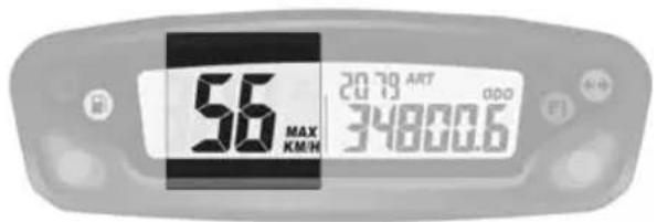 Sherco 250 SE (2023) - Funktion SPD Momentangeschwindigkeit (Displays 1 und 2): - 1