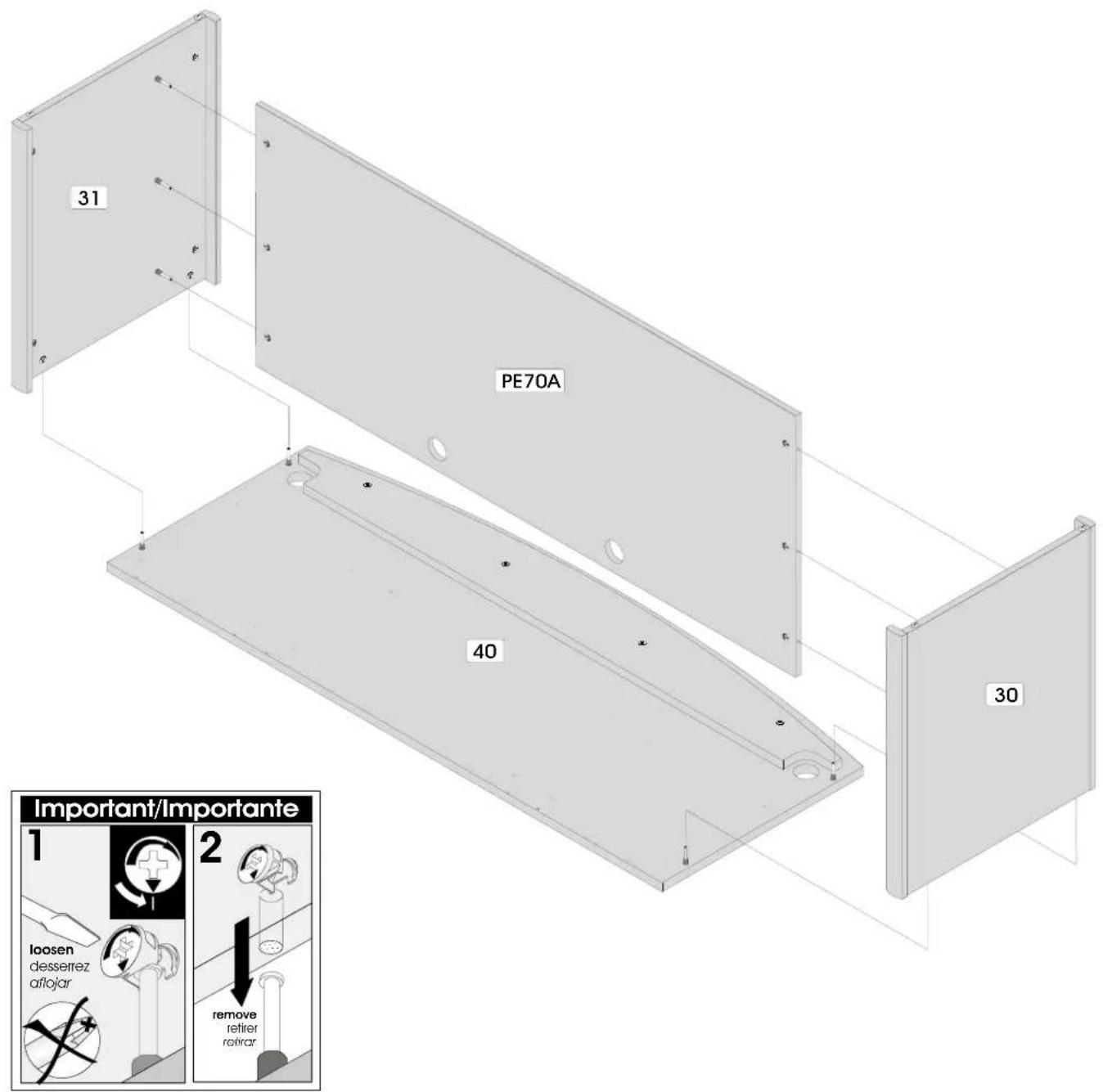 Bestar Connexion 93850 - PRE-ASSEMBLY / PRE-ASSEMBLAGE / PREENSAMBLAJE - 1