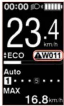 SHIMANO SCE6100 - Indication d'avertissement - 1