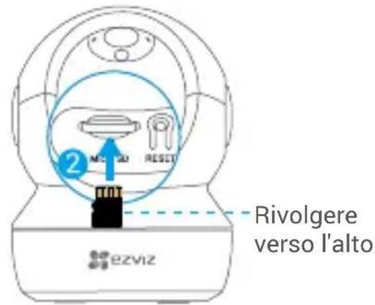 EZVIZ C6N 4MP - Installazione della schedamicroSD (opzionale) - 2