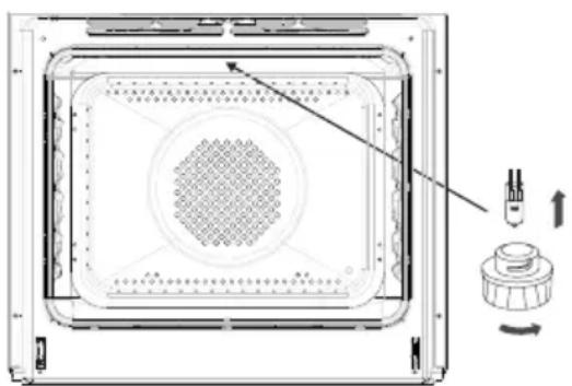 AMICA EBX 944 710 E - Replacing the halogen bulb in the oven - 1