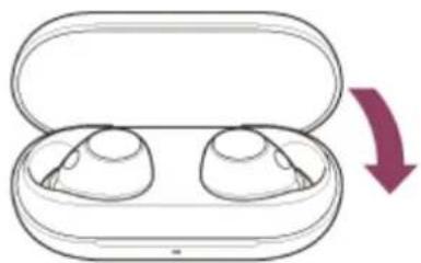 SONY WFC700N - Installez les unités du casque dans l'étui de recharge. - 2