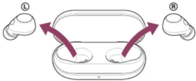 SONY WFC700N - Retirez le casque de l'étui de recharge. - 1