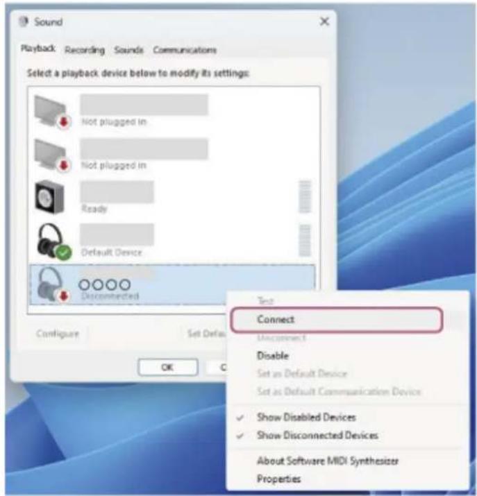 SONY WFC700N - Connexion à un ordinateur apparié (Windows 11) - 5