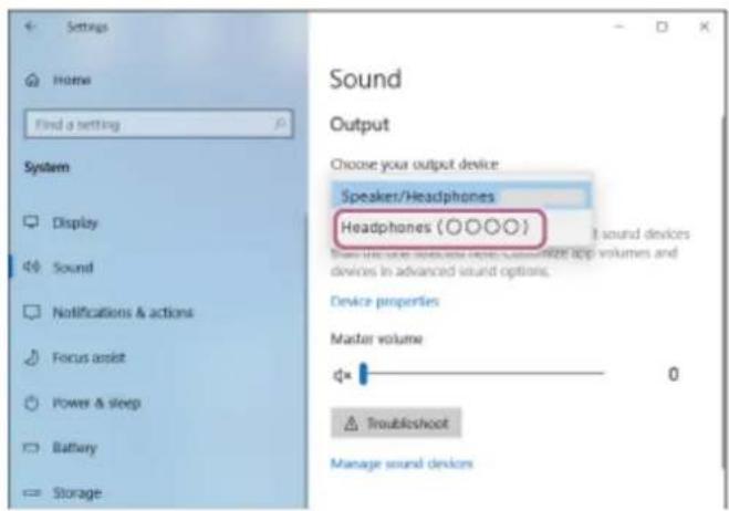 SONY WFC700N - Connexion à un ordinateur apparié (Windows 10) - 3