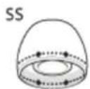 SONY WFC700N - Embouts d'oreillettes en caoutchouc de silicone hybride (SS/M/LL/ 2 de chaque) - 1