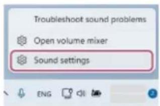 Troubleshoot sound problems Open volume mixer Sound settings