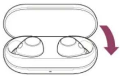 SONY WFC700N - Installez les unités du casque dans l'étui de recharge. - 2