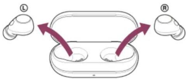 SONY WFC700N - Retirez le casque de l'étui de recharge. - 1