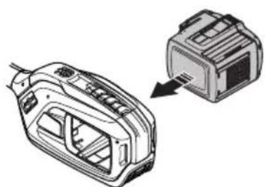 HUSQVARNA 525iRXT - Pour fixer la batterie au produit - 2