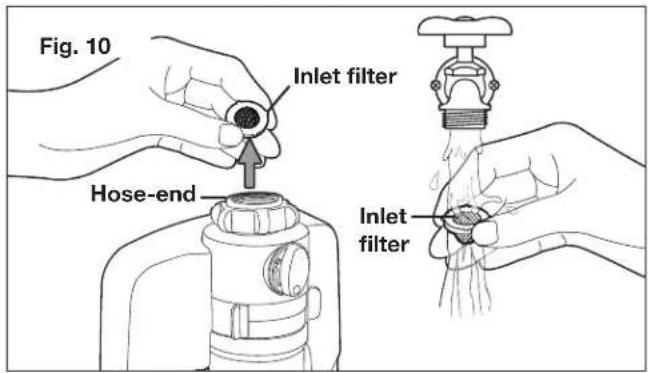 Fig. 10 Inlet filter Hose-end Inlet filter