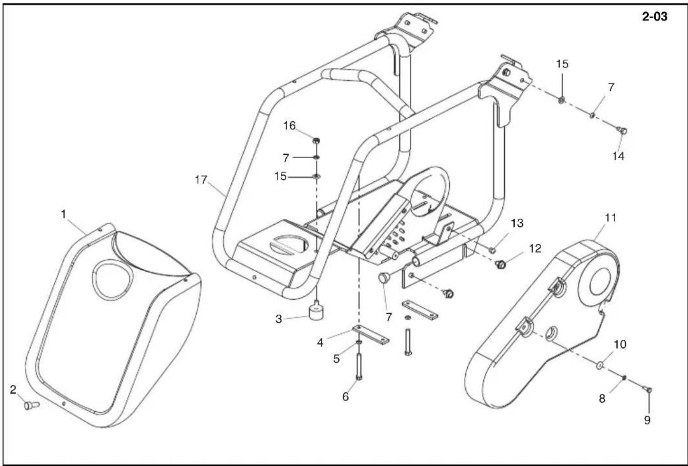 Lescha BELLE PCX 450 - Grondplaat en Voordeksel (Honda / Robin), Sohlplatte und Frontabdeckung (Honda / Robin), 2-02 Fundamentplade en Forreste kappe (Honda / Robin), Piastra di Base e Copertura anteriore (Honda / Robin) E046879 (Export) &amp; 047358 (UK) -4434 (UK) - 1