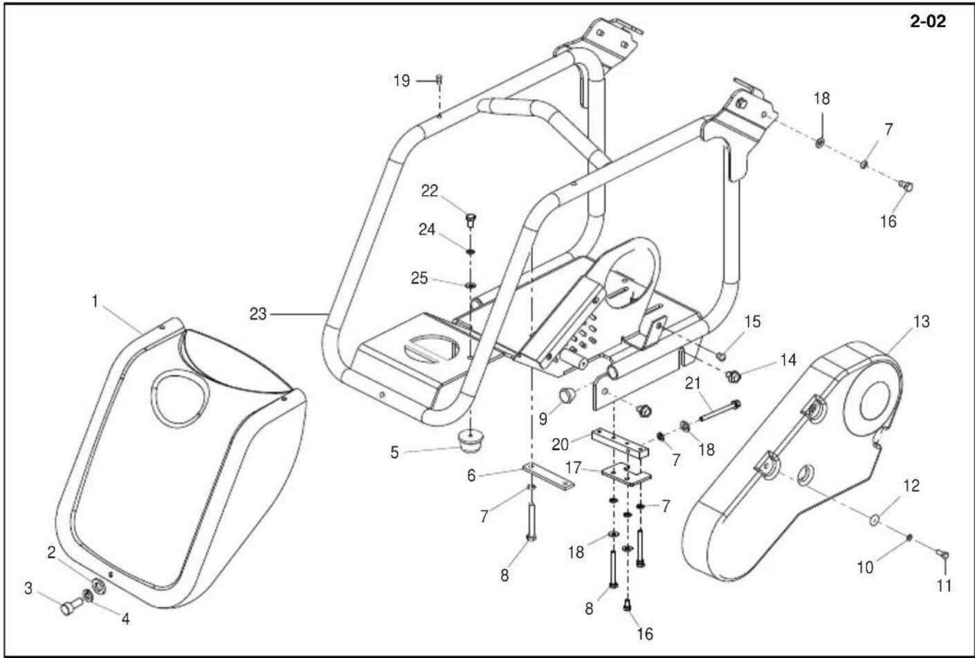 Lescha BELLE PCX 450 - Cast Baseplate Assembly, Elements du patin moulé, Montaje de plancha base de fondacion, Conjunto da placa base fundida - 5